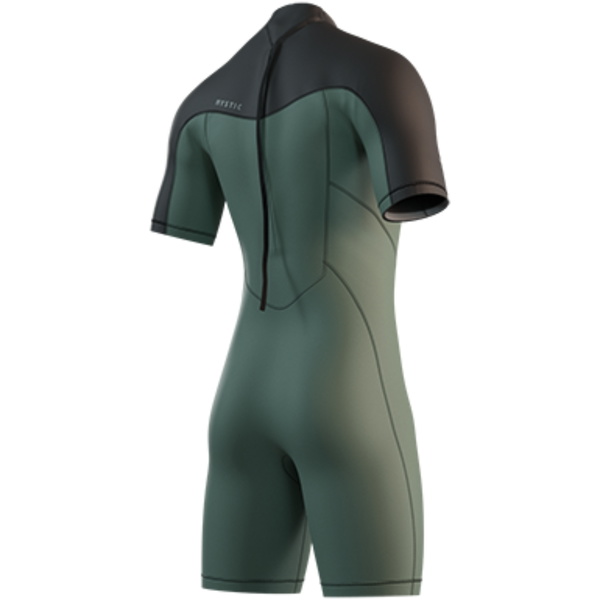 2026 Mystic Hommes Brand 3/2mm Back Zip Shorty Combinaison Néoprène 35000.250035 - Dark Olive